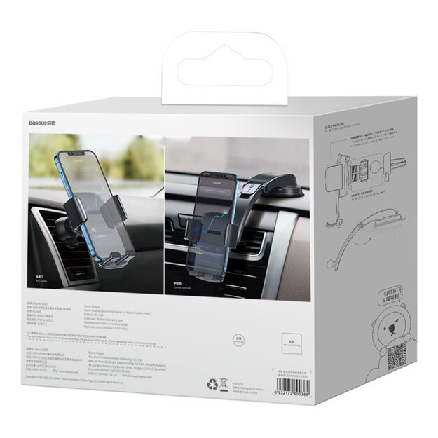 Baseus 2in1 car holder for cockpit and ventilation grille black (SUYK000001) 5