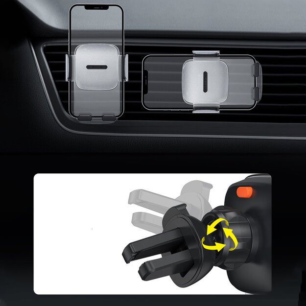 Baseus 2in1 car holder for cockpit and ventilation grille black (SUYK000001) 12