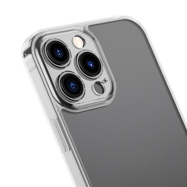 Baseus Frosted Glass Case Cover for iPhone 13 Pro Max Hard Cover with Gel Frame Transparent (ARWS000202) 7