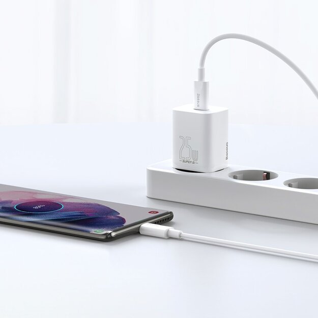 Baseus Super Si 1C fast wall charger USB Type C 25W Power Delivery Quick Charge white (CCSP020102) 10