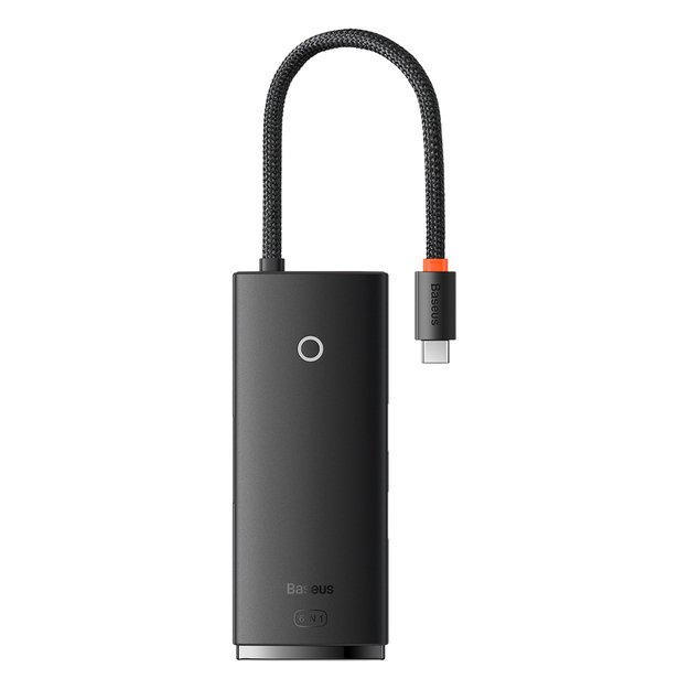 Baseus Lite Series multifunctional HUB USB Type C - 2 x USB 3.0 / USB Type C PD / HDMI 1,4 / SD / TF black (WKQX050101) 1