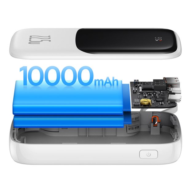 Baseus Qpow power bank 10000mAh built-in USB Type-C cable 22.5W Quick Charge SCP AFC FCP white (PPQD020102) 7