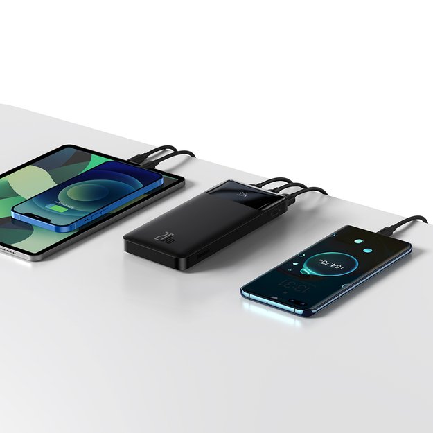 Baseus Bipow Fast Charging Power Bank 10000mAh 20W Black (Overseas Edition) + USB-A - Micro USB 0.25m Black Cable (PPBD050301) 8