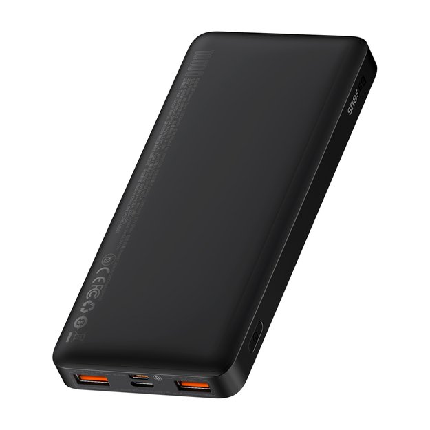 Baseus Bipow Fast Charging Power Bank 10000mAh 20W Black (Overseas Edition) + USB-A - Micro USB 0.25m Black Cable (PPBD050301) 2