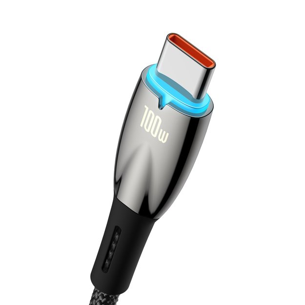 Baseus Glimmer Series Fast Charging Cable USB-A - USB-C 100W 480Mbps 1m Black 1