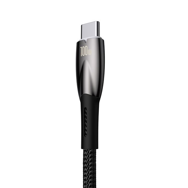 Baseus Glimmer Series Fast Charging Cable USB-A - USB-C 100W 480Mbps 1m Black 2