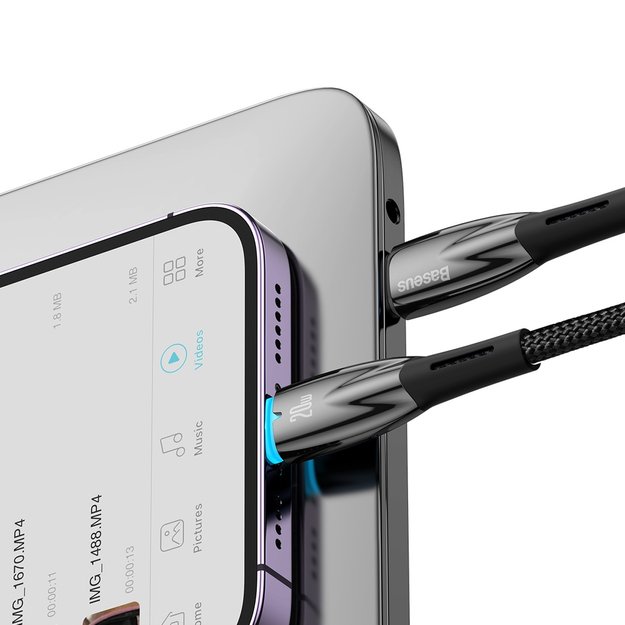 Baseus CADH000101 Lightning - USB-C PD cable 20W 480Mb/s 2m - black 9