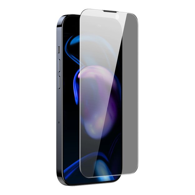 Baseus Privacy Tempered Glass for iPhone 14 Pro Full Screen 0.3mm Privacy Filter Anti Spy + Mounting Frame 1