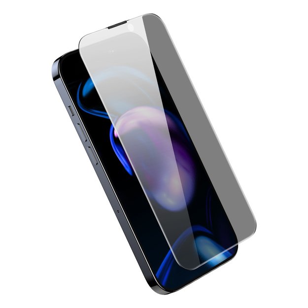 Baseus Privacy Tempered Glass for iPhone 14 Pro Full Screen 0.3mm Privacy Filter Anti Spy + Mounting Frame 2