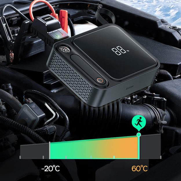 Jump starter Baseus Super Energy Ultra 3000A with power bank 26800 mAh - black 15