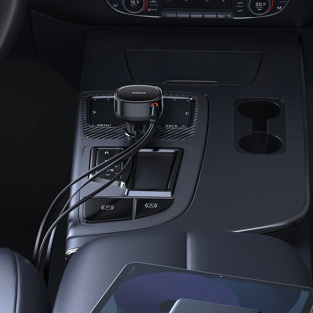 Baseus Enjoyment USB-C car charger with USB-C / Lightning 60W cable - black 9