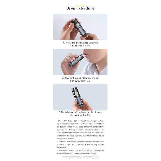 Baseus breathalyzer (CRCX-01) - black 20