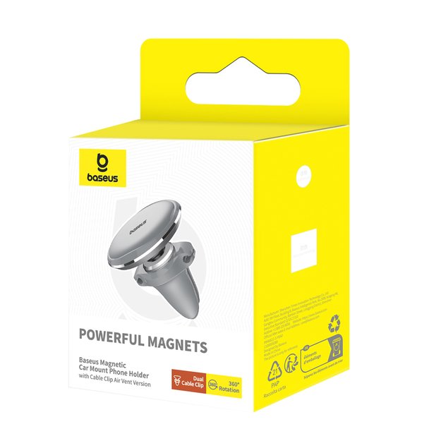 Baseus C40141201S13-00 magnetic car holder for air vent - silver 7