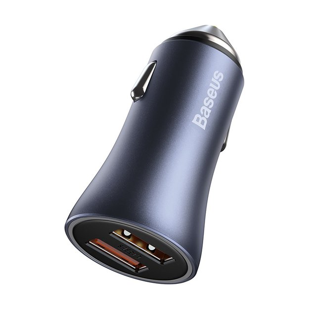 Baseus Golden Contactor Pro 2x USB-A 40W car charger QC SCP FCP AFC - gray 2