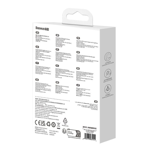 Baseus CW01 car holder for iPhone with 15W inductive charger for air vent - black 4