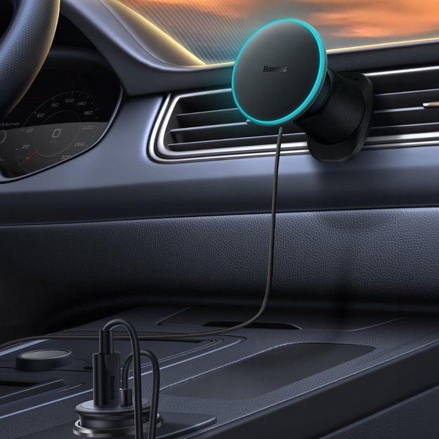 Baseus CW01 car holder for iPhone with 15W inductive charger for air vent - black 10