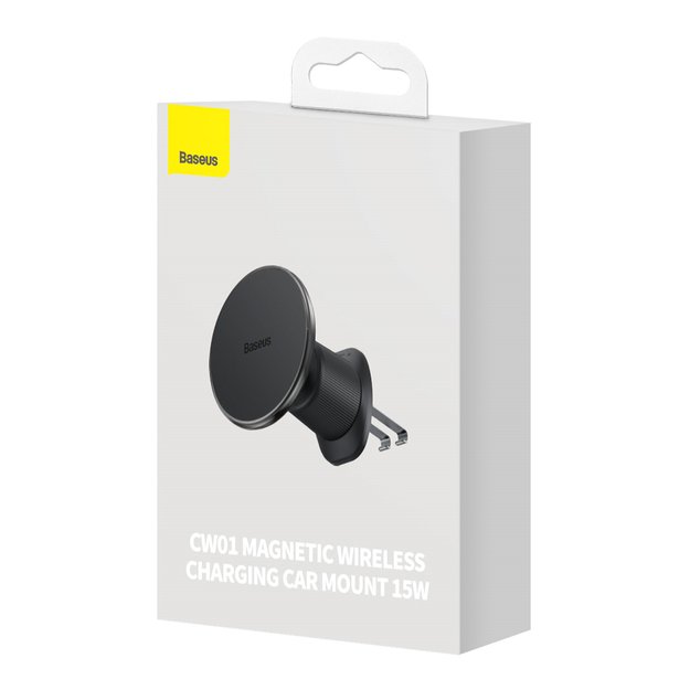 Baseus CW01 car holder for iPhone with 15W inductive charger for air vent - black 3