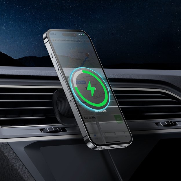 Baseus CW01 car holder for iPhone with 15W inductive charger for air vent - black 8