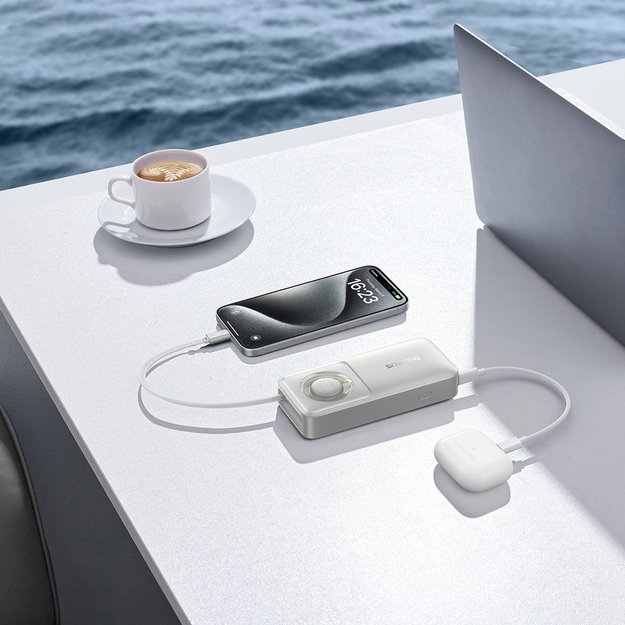 Baseus Free2Pull 10000mAh 30W powerbank with USB-C port and retractable USB-C cable - gray 7