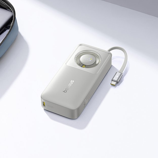 Baseus Free2Pull 10000mAh 30W powerbank with USB-C port and retractable USB-C cable - gray 8