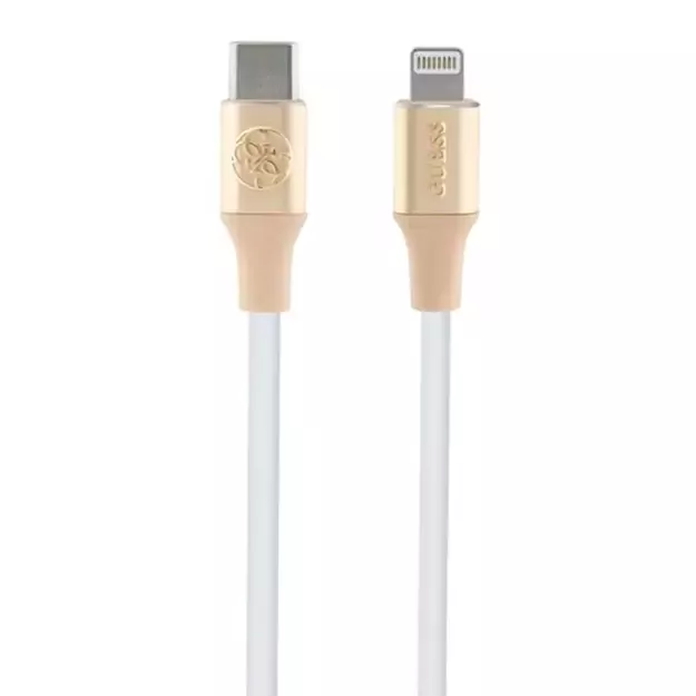 Guess Ebossed Logo USB-C / Lightning cable 1.5m fast charging - gold