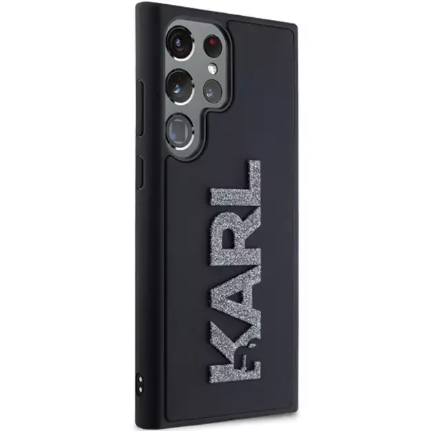 Karl Lagerfeld 3D Rubber Glitter Logo case for Samsung Galaxy S24 Ultra - black 8