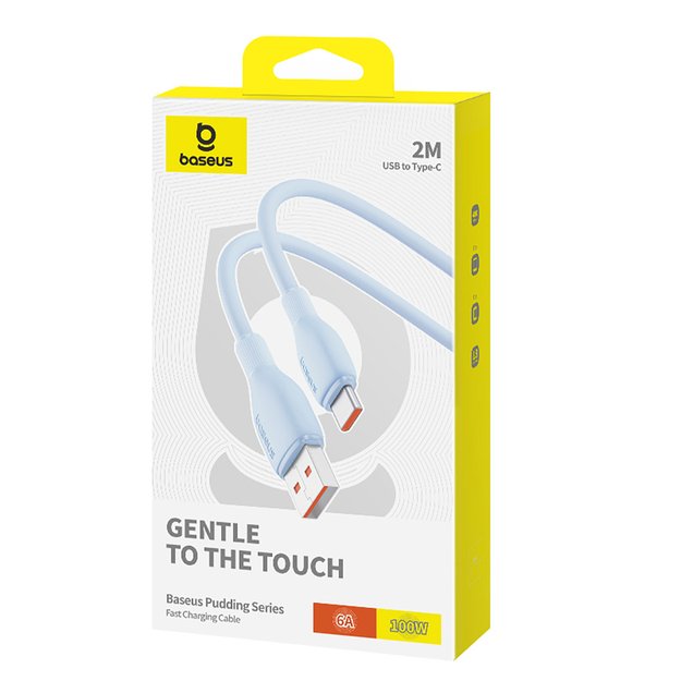 Baseus Pudding 100W USB-A - USB-C Cable 2m - Blue 10