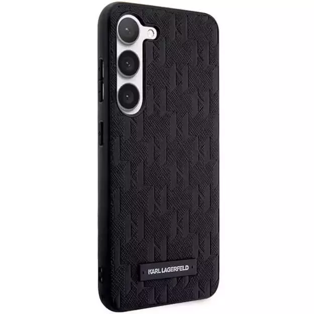 Karl Lagerfeld Saffiano Mono Metal Logo case for Samsung Galaxy S24 - black 8
