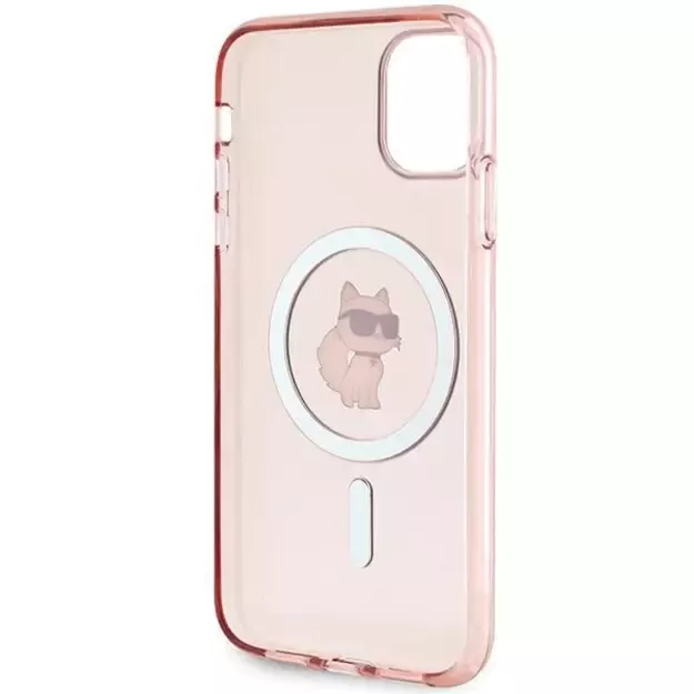 Karl Lagerfeld IML Choupette MagSafe case for iPhone 11 / Xr - pink 13