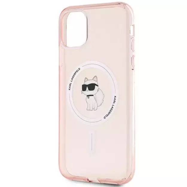 Karl Lagerfeld IML Choupette MagSafe case for iPhone 11 / Xr - pink 12