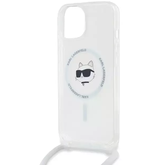 Karl Lagerfeld IML Choupette Head&amp Cord MagSafe case for iPhone 15 / 14 / 13 - transparent 1