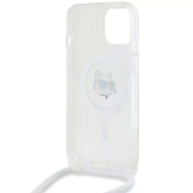 Karl Lagerfeld IML Choupette Head&amp Cord MagSafe case for iPhone 15 / 14 / 13 - transparent 2