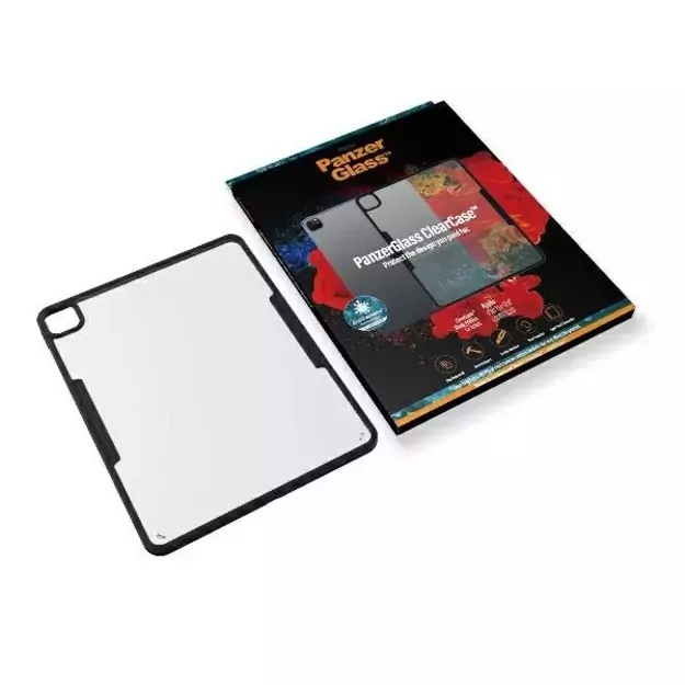 PanzerGlass ClearCase antibacterial case for iPad Pro 12.9&quot  2018 / 2020 / 2021 - transparent and black 3