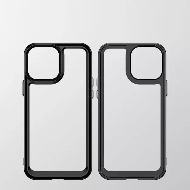 Outer Space Case Case for iPhone 12 Pro Max Hard Cover with Gel Frame Red 2
