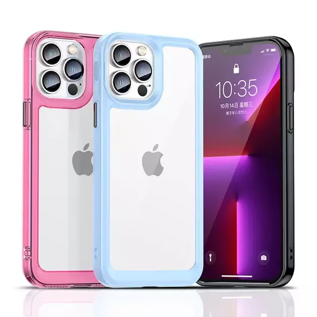 Outer Space Case Case for iPhone 12 Pro Max Hard Cover with Gel Frame Red 3
