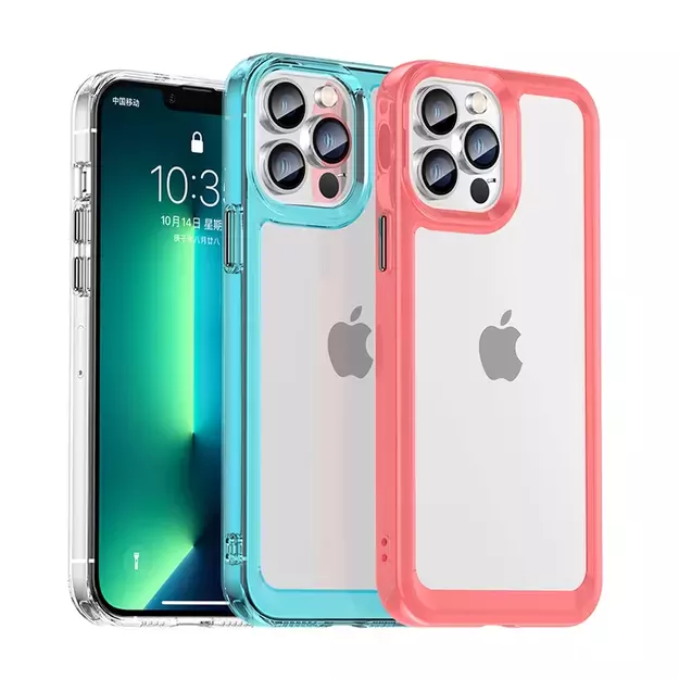 Outer Space Case Case for iPhone 12 Pro Max Hard Cover with Gel Frame Red 7