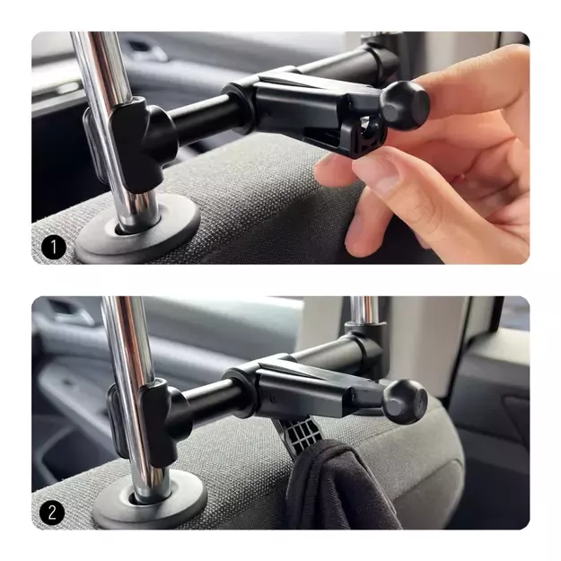 Wozinsky car headrest holder with hanger black (WTHBK2) 26