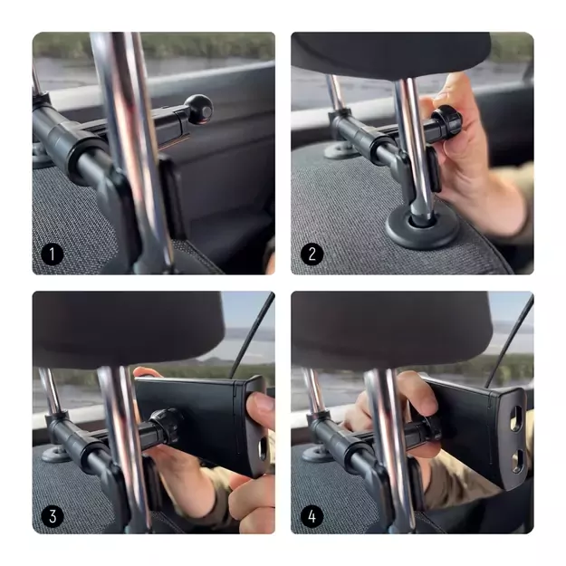 Wozinsky car headrest holder with hanger black (WTHBK2) 29