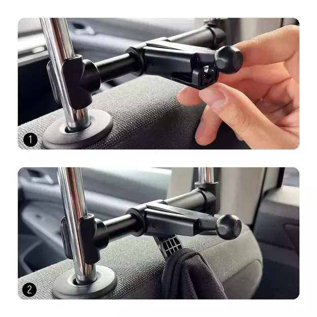 Wozinsky car headrest holder with hanger black (WTHBK2) 8