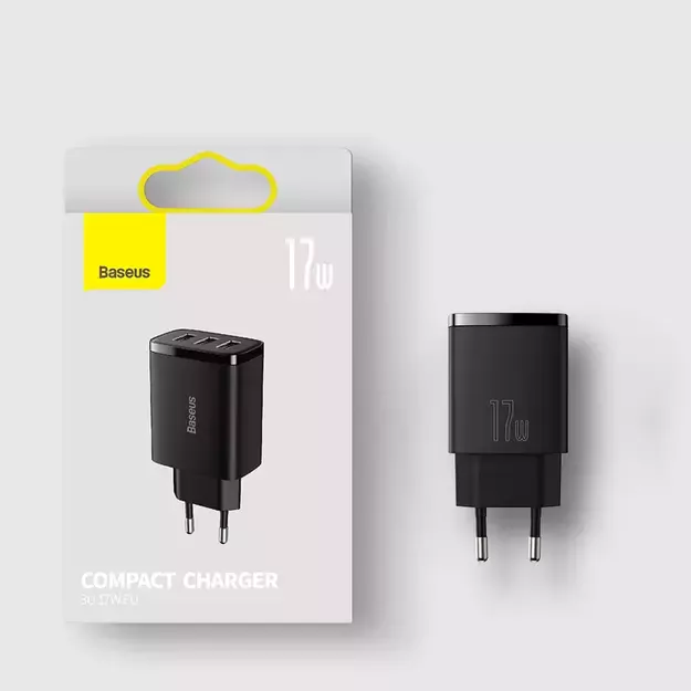 Baseus Compact charger 3x USB 17W white (CCXJ020102) 17