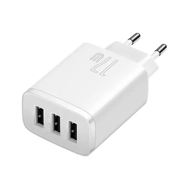 Baseus Compact charger 3x USB 17W white (CCXJ020102) 1