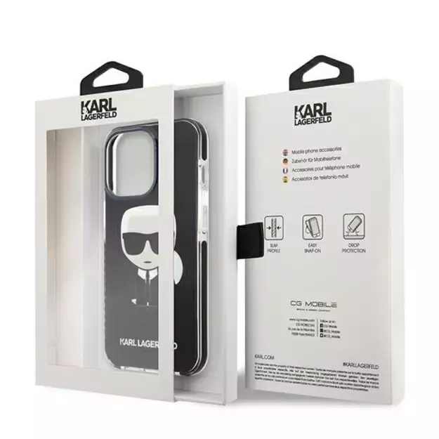 Karl Lagerfeld KLHCP13LTPEIKK iPhone 13 Pro / 13 6,1  hardcase czarny/black Iconik Karl 14