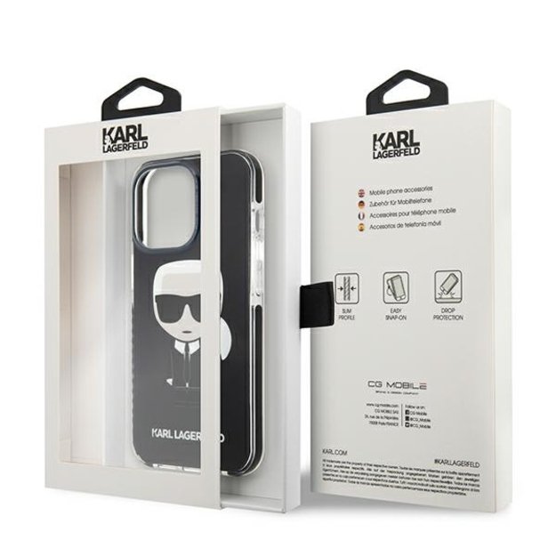 Karl Lagerfeld KLHCP13LTPEIKK iPhone 13 Pro / 13 6,1  hardcase czarny/black Iconik Karl 7