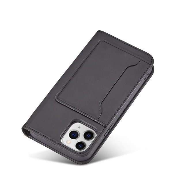 Magnet Card Case for iPhone 12 cover card wallet card stand black 6