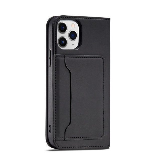 Magnet Card Case for iPhone 12 cover card wallet card stand black 8