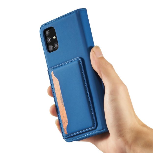 Magnet Card Case For Samsung Galaxy A12 5G Pouch Wallet Card Holder Blue 13