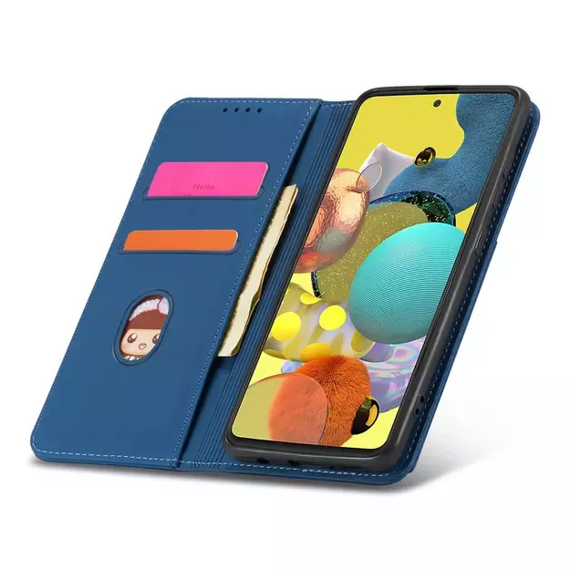 Magnet Card Case For Samsung Galaxy A12 5G Pouch Wallet Card Holder Blue 23