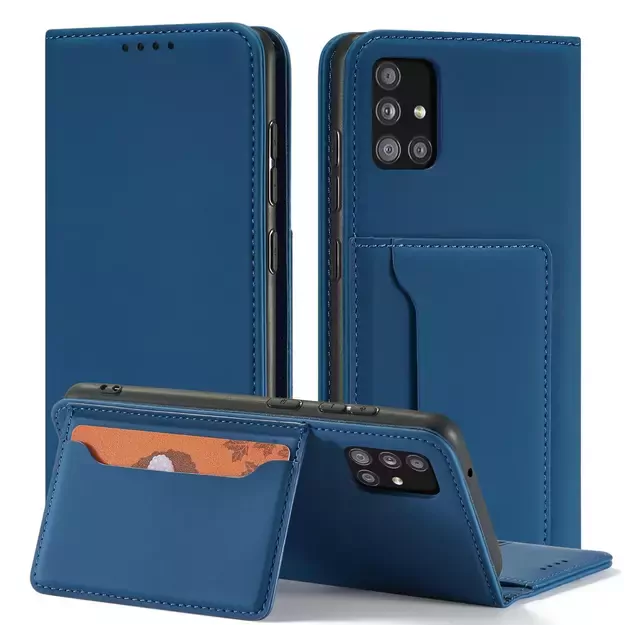 Magnet Card Case For Samsung Galaxy A12 5G Pouch Wallet Card Holder Blue 14