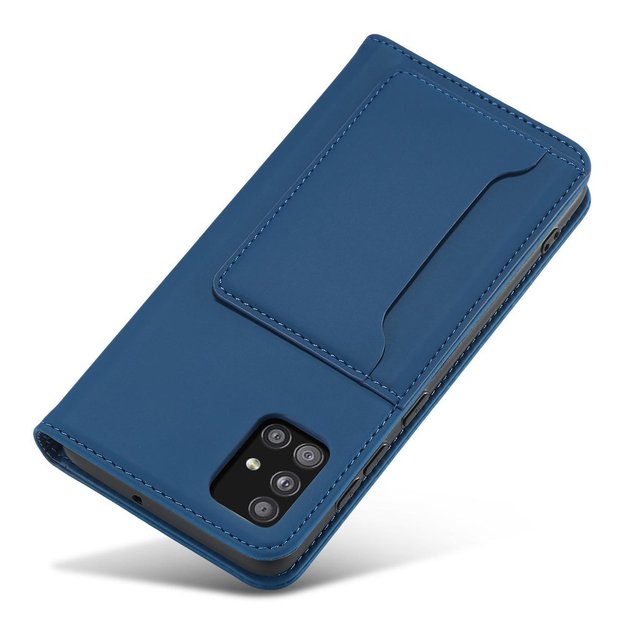 Magnet Card Case For Samsung Galaxy A12 5G Pouch Wallet Card Holder Blue 6