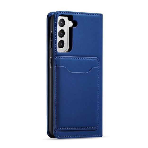 Magnet Card Case Case for Samsung Galaxy S22 + (S22 Plus) Pouch Wallet Card Holder Blue 6